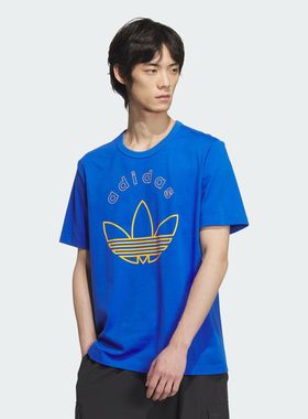 Adidas/阿迪达斯 男子三叶草复古运动短袖T恤 JD1577