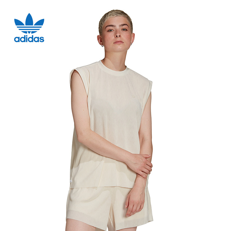 Adidas/阿迪达斯 女子三叶草背心运动无袖T恤 HE4956 HE4955