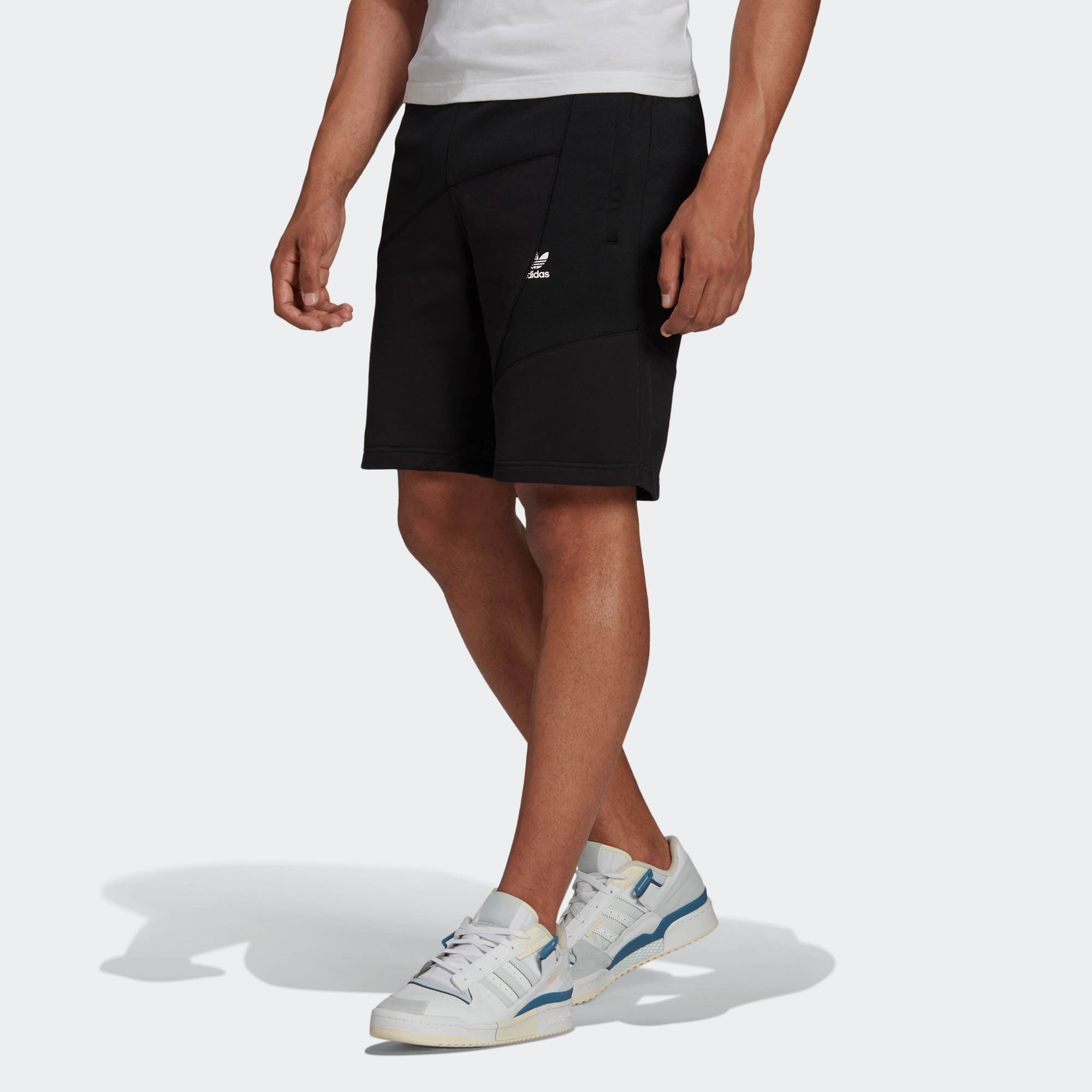 Adidas/阿迪达斯 男女三叶草 SHORTS舒适透气拼接运动短裤 HG1442 - 实物图