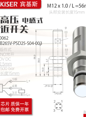 BHS004P耐高压2Y接近开关BES 516-300-S322-S4-D 249 291 265 305