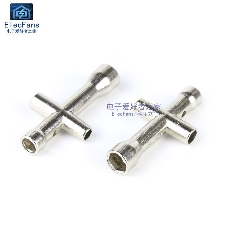 不锈钢迷你十字六角套筒 p可拧M2/M2.5/M3/M4螺母螺丝螺帽扳手铜