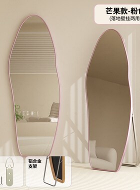 家用全身镜女生卧室云朵试衣落地镜入户壁挂贴墙北欧芒果穿衣镜子