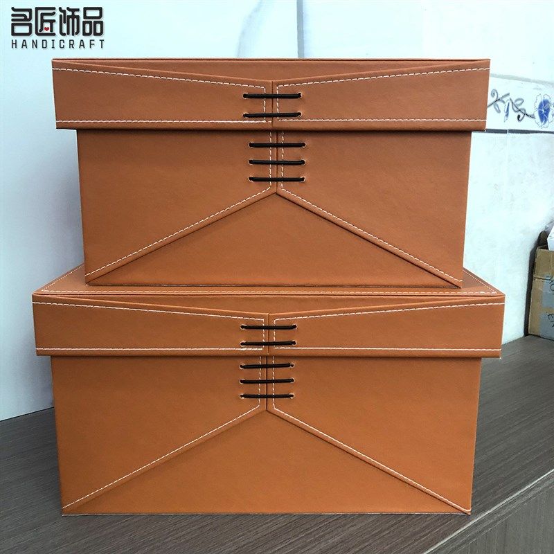 样板房衣帽间皮质绑绳收纳箱全屋衣柜收纳盒软装饰品摆件轻奢,个性定制/设计服务/DIY,明信片定制,淘宝优惠券,粉丝福利购,淘宝优惠卷