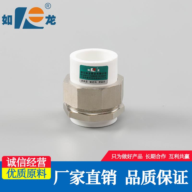 ppr双头热熔活接铜4分6
