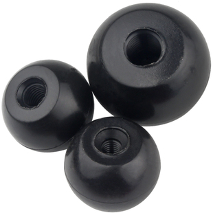 球头手柄圆胶木球机床拉手胶牙把手电木球形旋钮手轮M6M8M10M12