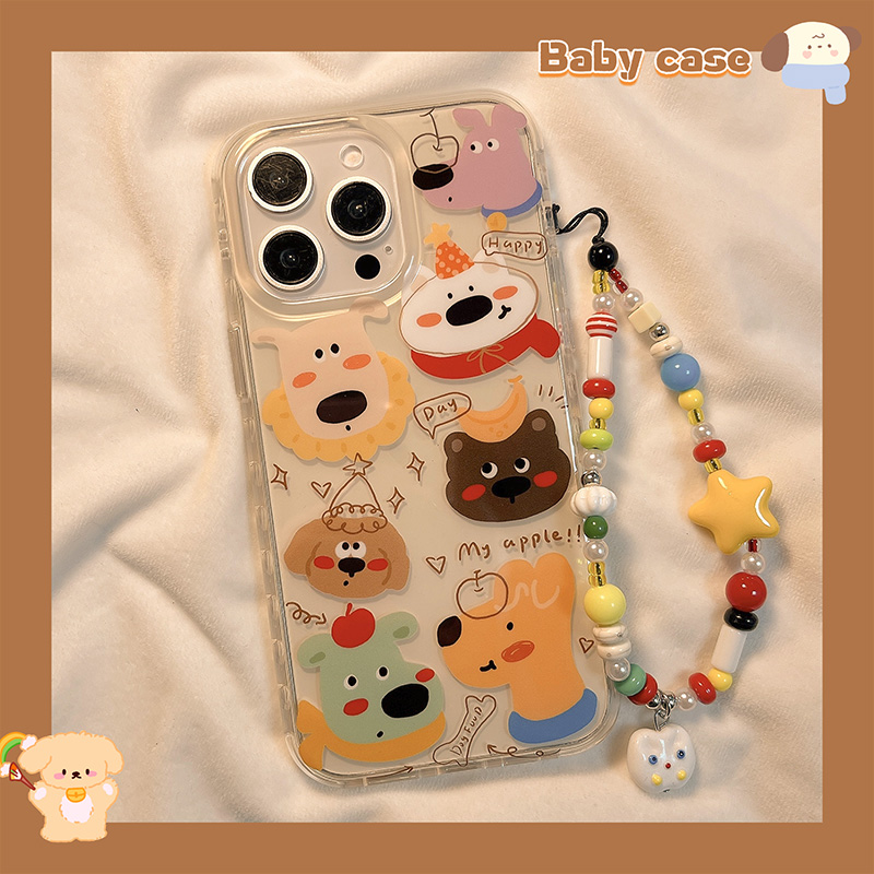 卡通可爱涂鸦狗狗适用苹果手机壳