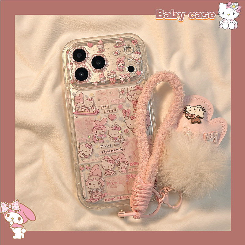 少女粉美乐蒂KT猫适用苹果手机壳