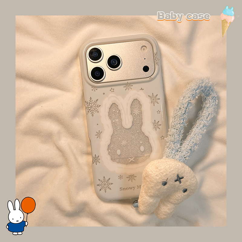 冬日雪花米菲兔适用苹果手机壳