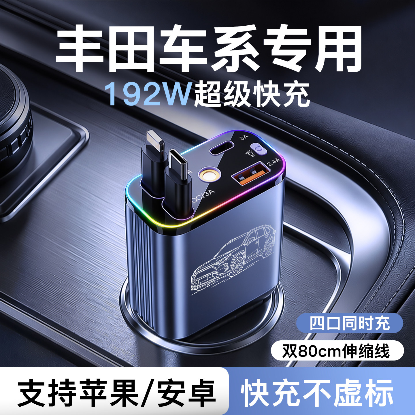 适用于丰田【192W】超级快充车充