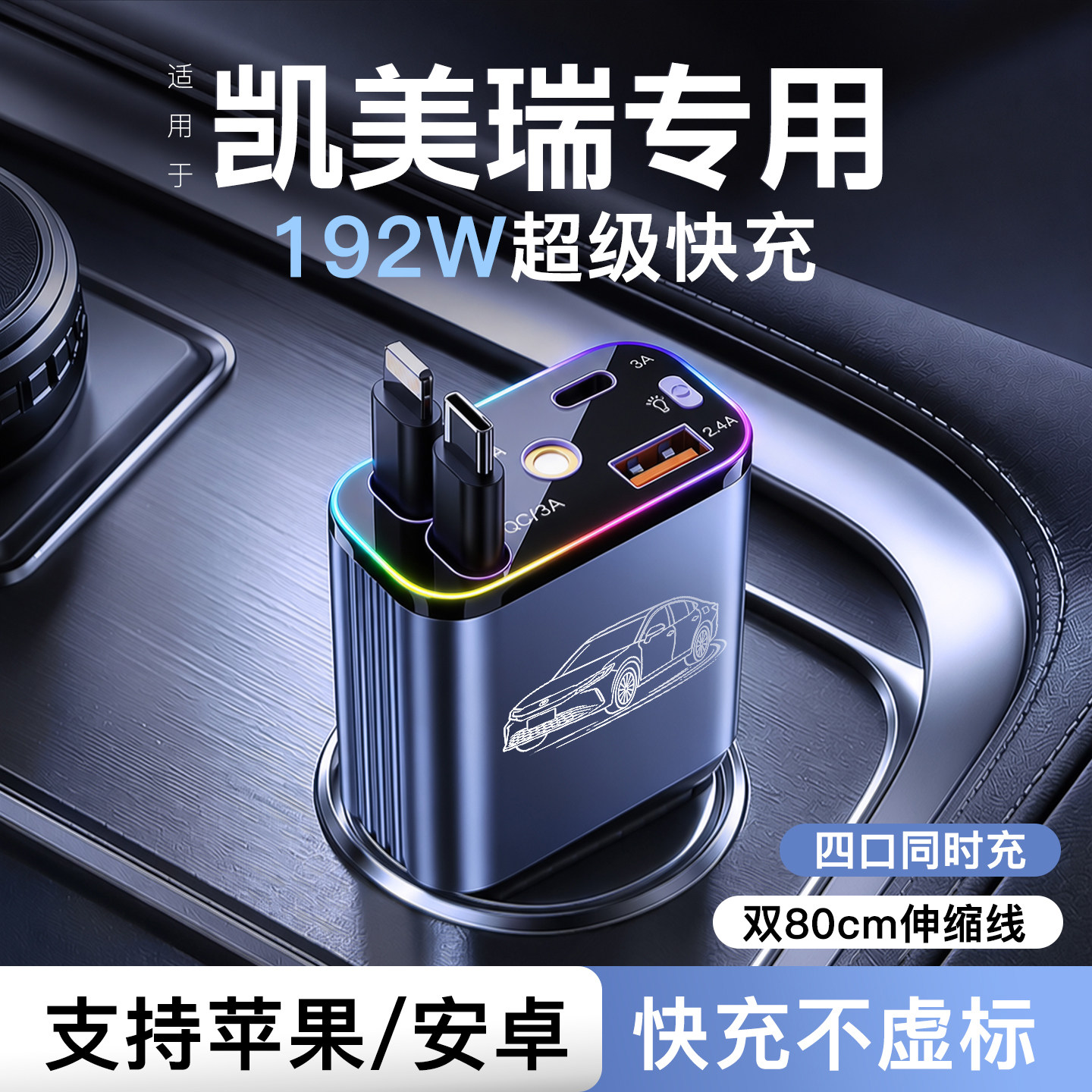 【凯美瑞】专用192W超级快充