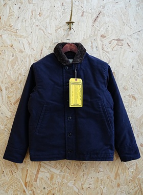 【现货】The Real McCoy N-1 DECK JACKET 深蓝色羊驼毛甲板服