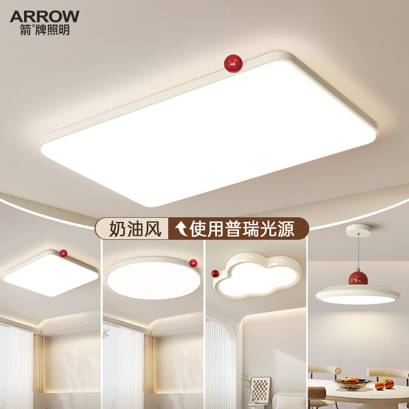 箭牌简约现代奶豆吸顶灯客厅灯