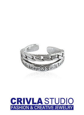 欧美个性开口可调节戒指CRIVLA