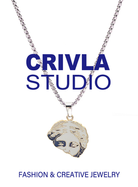 CRIVLA维纳斯美式复古hiphop项链男女生士潮小众设计感吊坠配饰链