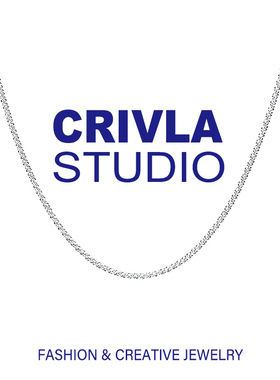 CRIVLA欧美项链女ins潮意大利VICENZA波光粼粼闪光简约百搭锁骨链