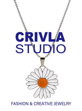 CRIVLA雏菊项链2025年新款女ins小众冷淡风嘻哈潮网红百搭链子