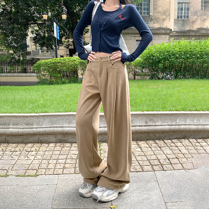 宽松显瘦遮肉休闲裤RNBN高腰