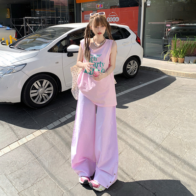 RNBN多巴胺高腰阔腿裤女