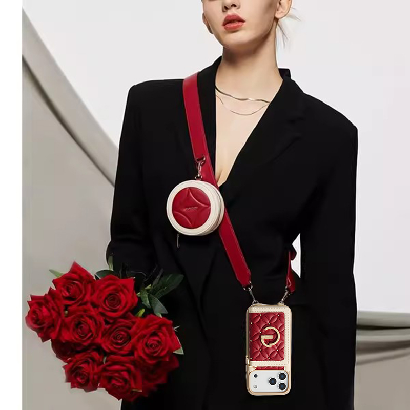 苹果便携式斜跨零钱卡包