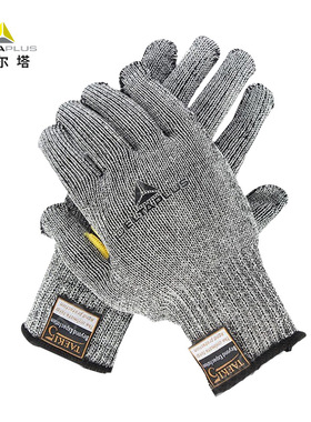 代尔塔防割手套耐撕裂耐磨针织透气搬运吸汗维修劳保车间工作手套