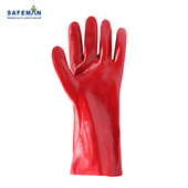 PVC手套耐磨防化防水加厚化工耐酸碱防化35CM车间工厂劳保专用