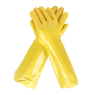 千禧龙浸塑手套045棉毛作业防护工业防滑耐磨加厚劳保化工专用