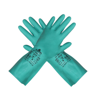 代尔塔丁腈手套防化耐酸碱加厚耐磨防化耐油搬运修理机械加工防护