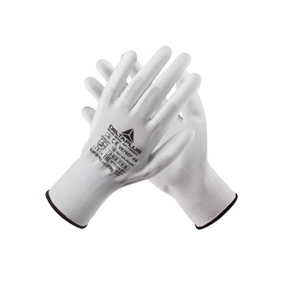 代尔塔PU涂层操作手套车间精细作业耐磨防滑劳保透气灵活涂指手套