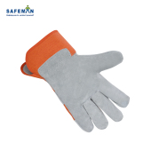 手套黄布二层全掌建筑隔热2112加长加厚耐磨防滑电焊切割搬运工作