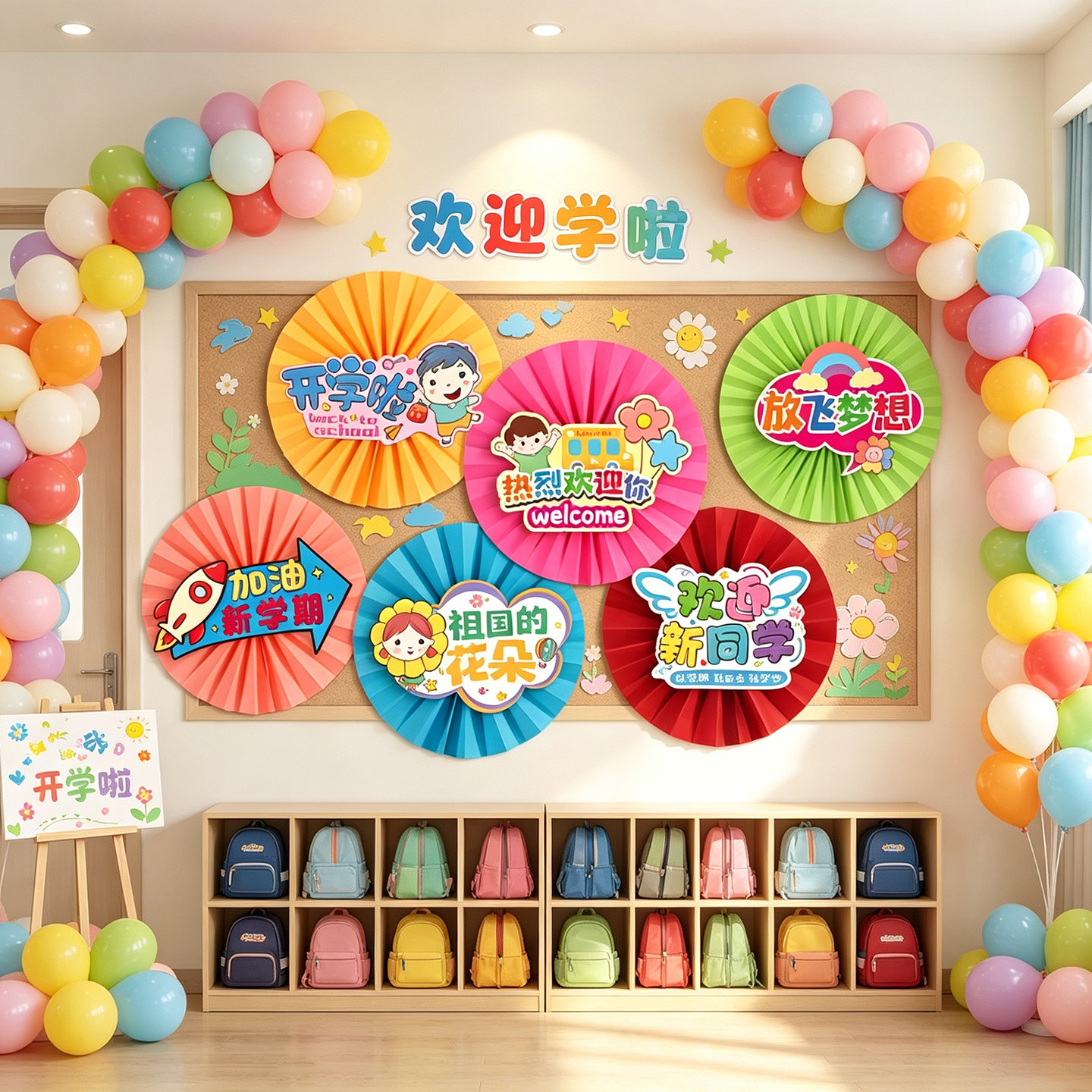 开学季主题新学期氛围场景布置