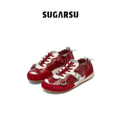 SugarSu章若楠同款红色德训鞋