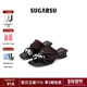 SUGARSU酥履 夏季 新款 戚砚笛同款 厚底坡跟人字凉拖鞋 女露趾