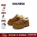 雪地靴女 毛毛松糕厚底孟克单鞋 田曦薇同款 SUGARSU酥履秋冬新款