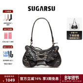 新款 SUGARSU酥履 春季 蝶梦系列蝴蝶腋下法棍包单肩小众设计女包