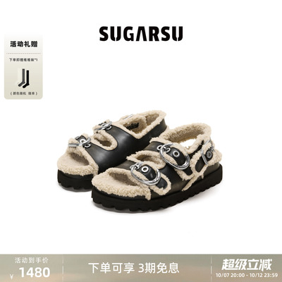 SUGARSU酥履孟克毛毛凉鞋