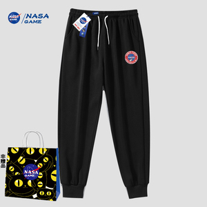 NASA GAME联名款2023新品运动休闲裤男女季小脚裤大码情侣卫裤潮