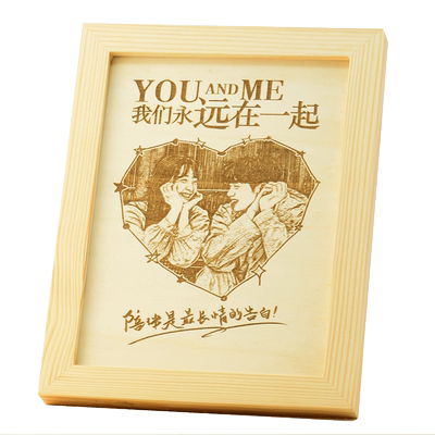 激光雕刻照片彩色打印照片