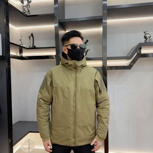 LEAF系`户外秋冬战术棉服棉保暖男士 连帽防风棉衣