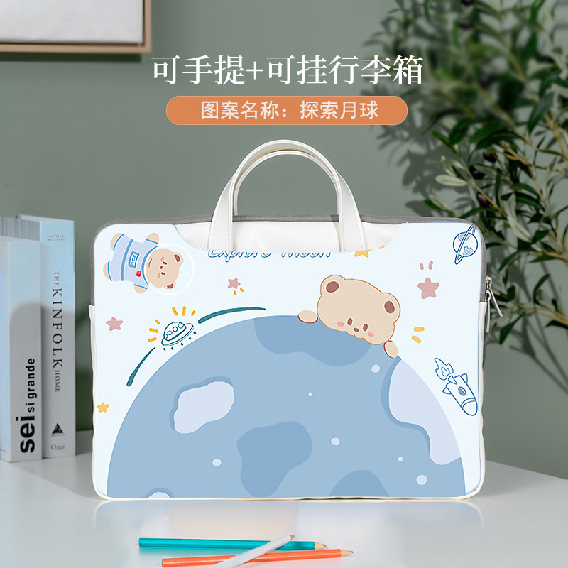 适用苹果ipad10代手提包2022Air5/4电脑包Pro11卡通iPad9收纳袋10.2英寸苹果12.9油画2018六9.7保护包10.5八8