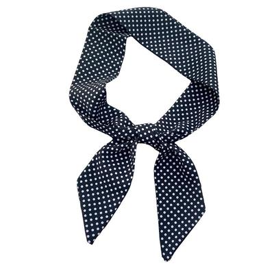 潮流臻选细窄长条小丝巾85*5CM春夏斜角领巾印花波点装饰小围巾女