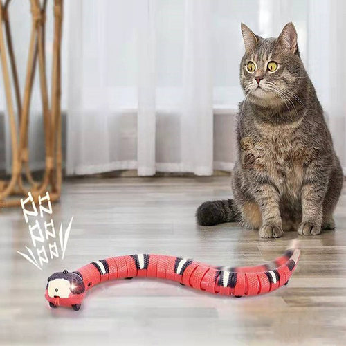 猫咪玩具蛇感应避障电动仿真蛇