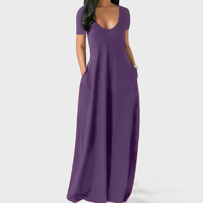 Casual Ladies Sundress 2022 Party Dress Deep  V  Suspender