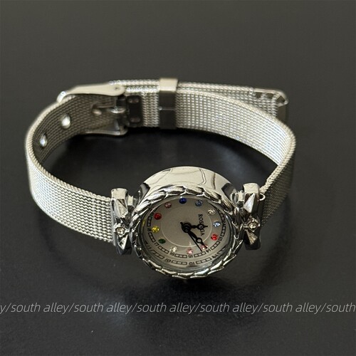 诞生石New vintage链条手表女学生 中古Colorful Christmas stone