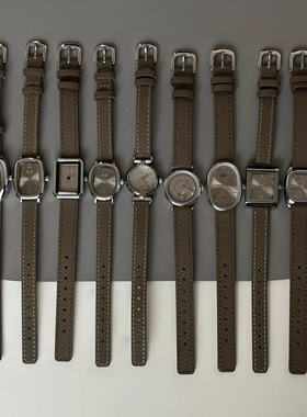 IEKE新品灰色系列时尚韩版皮带女士手表简约小众轻奢ins风石英表