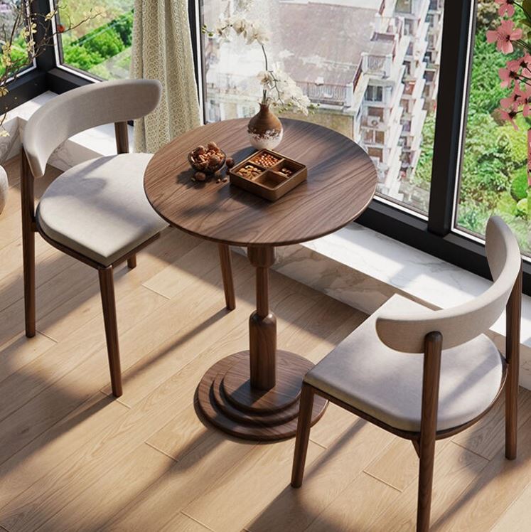 新中式禅意白蜡木阳台茶桌椅组合禅意小户型胡桃木泡茶桌功夫茶台