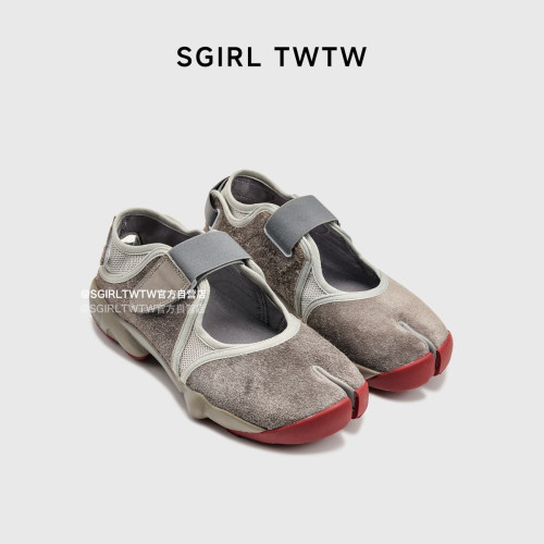 设计感分趾忍者鞋镂空玛丽珍鞋潮