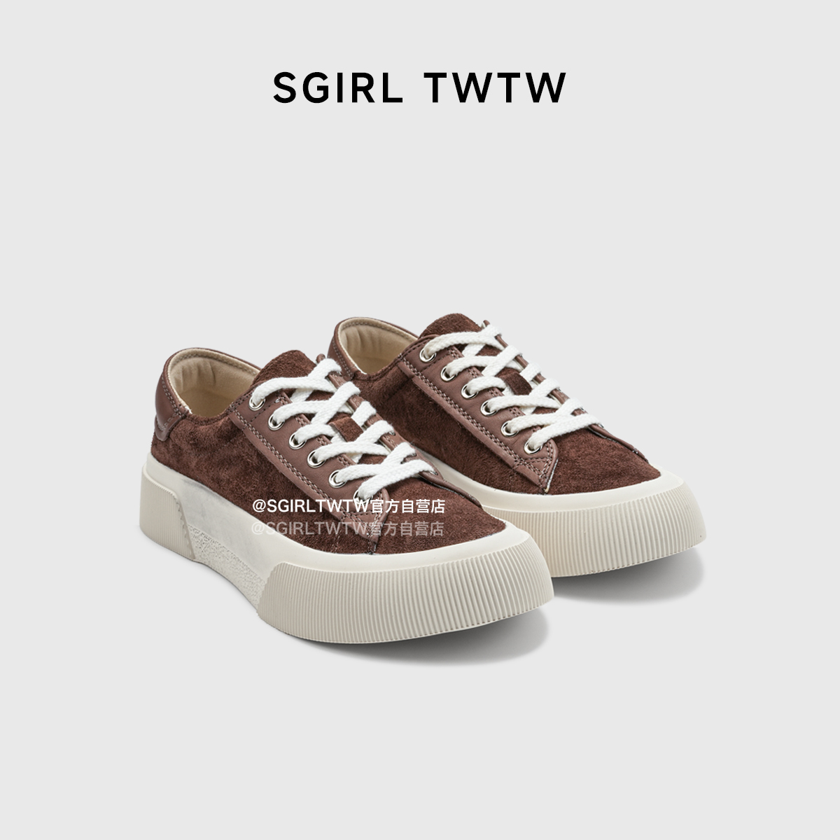 SGIRLTWTW复古头层牛皮休闲板鞋