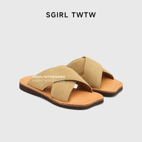 SGIRLTWTW交叉带一脚蹬凉拖女