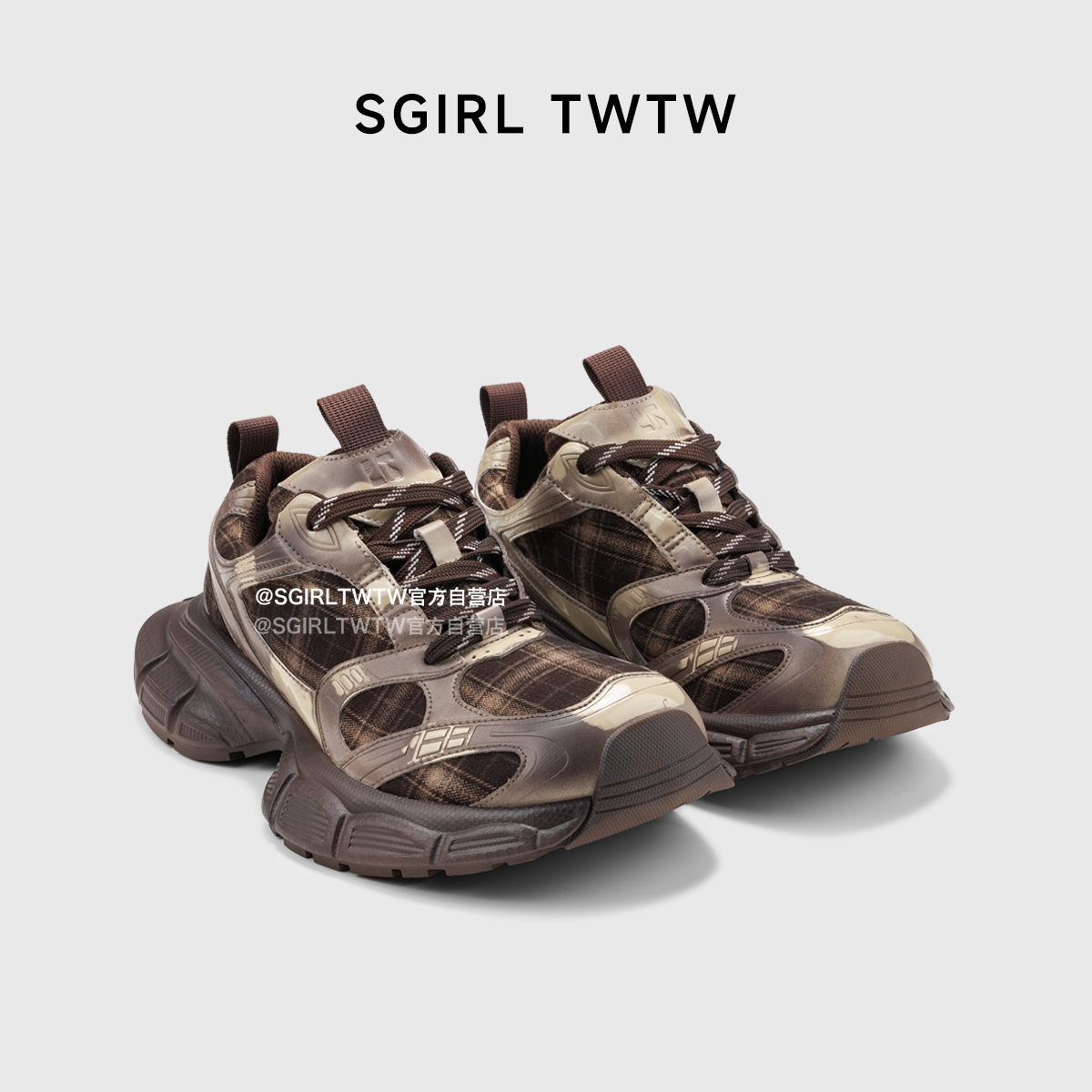 SGIRL TWTW设计感厚底增高老爹鞋女2025秋季新款潮酷运动休闲鞋