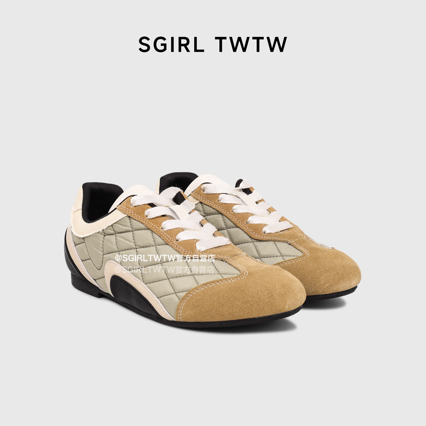 SGIRL TWTW时尚拼色休闲阿甘鞋女2026新款舒适户外休闲德训运动鞋